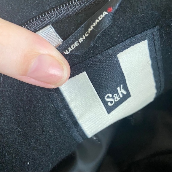 soia & Kyo Wool Black Peacoat Made in Canada - Picture 7 of 9